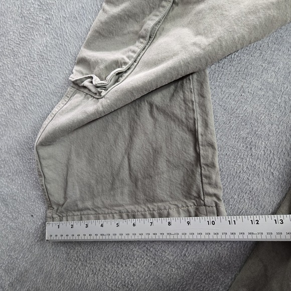 Pacsun Women Pants M Gray Cargo Twill Puddle Zip Off Convertible Baggy Y2K - Picture 10 of 12